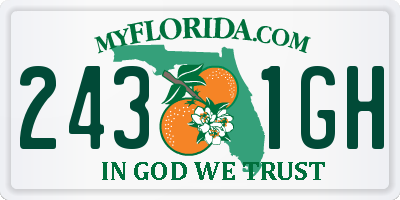 FL license plate 2431GH