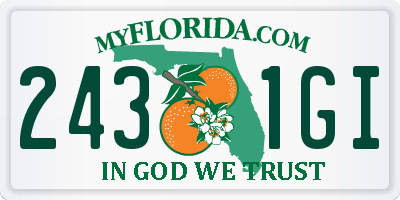 FL license plate 2431GI