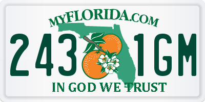FL license plate 2431GM