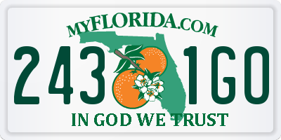 FL license plate 2431GO