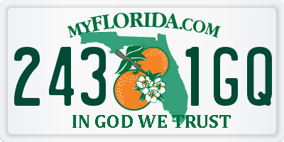 FL license plate 2431GQ