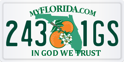 FL license plate 2431GS