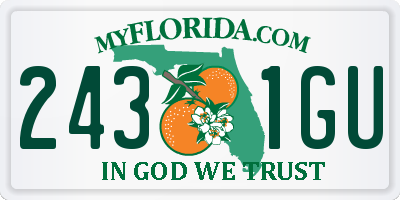 FL license plate 2431GU
