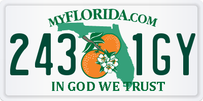 FL license plate 2431GY