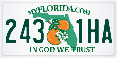 FL license plate 2431HA