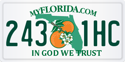 FL license plate 2431HC