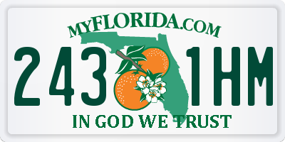 FL license plate 2431HM