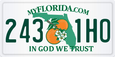 FL license plate 2431HO