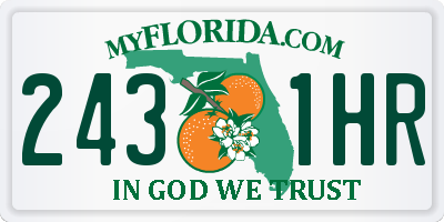 FL license plate 2431HR