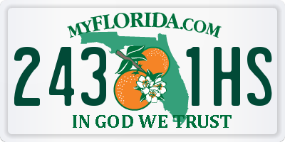 FL license plate 2431HS