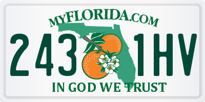 FL license plate 2431HV