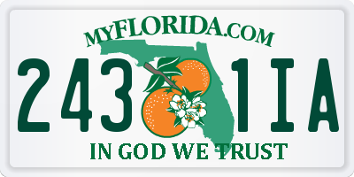 FL license plate 2431IA