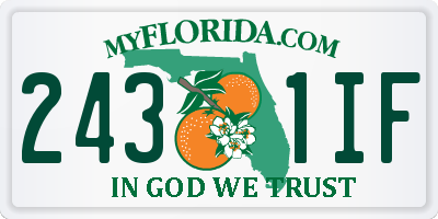 FL license plate 2431IF