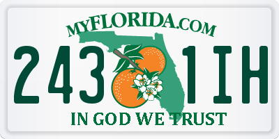 FL license plate 2431IH