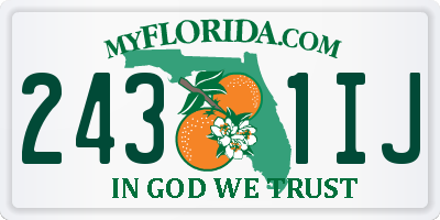 FL license plate 2431IJ