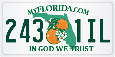 FL license plate 2431IL