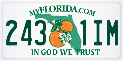 FL license plate 2431IM