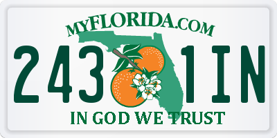 FL license plate 2431IN