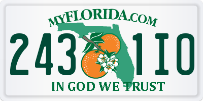 FL license plate 2431IO
