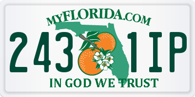 FL license plate 2431IP