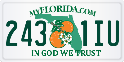 FL license plate 2431IU