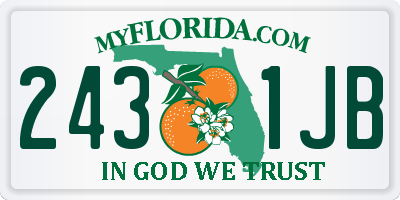 FL license plate 2431JB