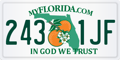 FL license plate 2431JF