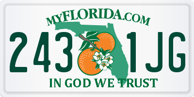 FL license plate 2431JG