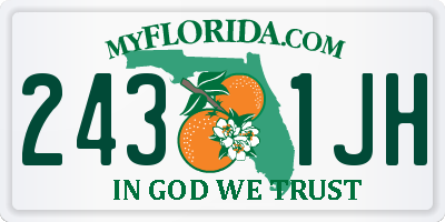 FL license plate 2431JH