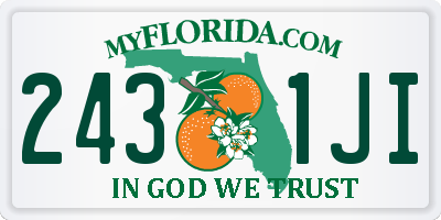 FL license plate 2431JI
