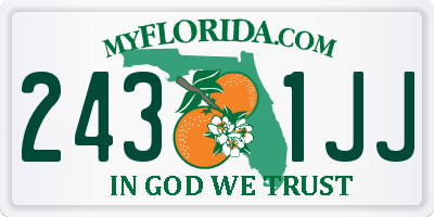 FL license plate 2431JJ
