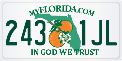 FL license plate 2431JL