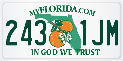 FL license plate 2431JM