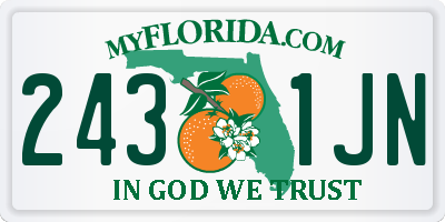 FL license plate 2431JN