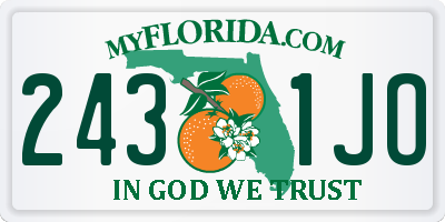 FL license plate 2431JO