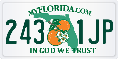 FL license plate 2431JP