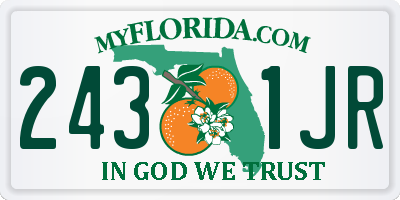 FL license plate 2431JR