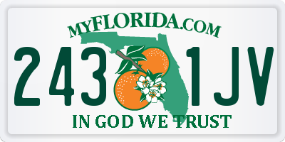 FL license plate 2431JV