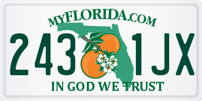 FL license plate 2431JX
