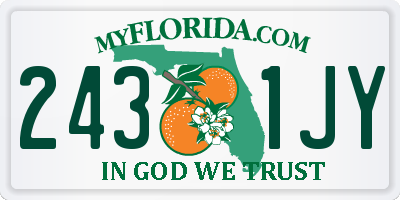 FL license plate 2431JY