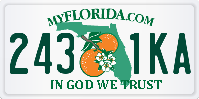 FL license plate 2431KA