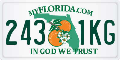 FL license plate 2431KG