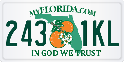 FL license plate 2431KL