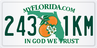 FL license plate 2431KM
