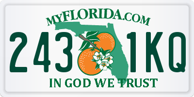 FL license plate 2431KQ