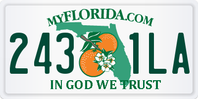 FL license plate 2431LA