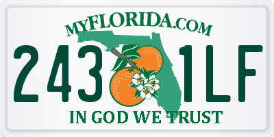 FL license plate 2431LF