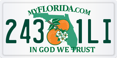 FL license plate 2431LI