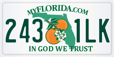 FL license plate 2431LK