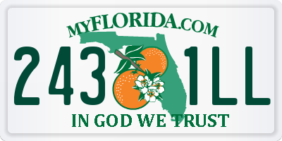FL license plate 2431LL